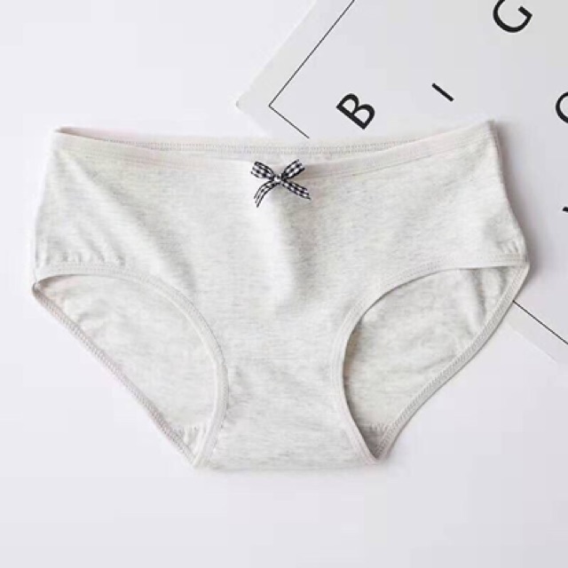 Sét 10 quần lót cotton đính nơ 012 mã mới