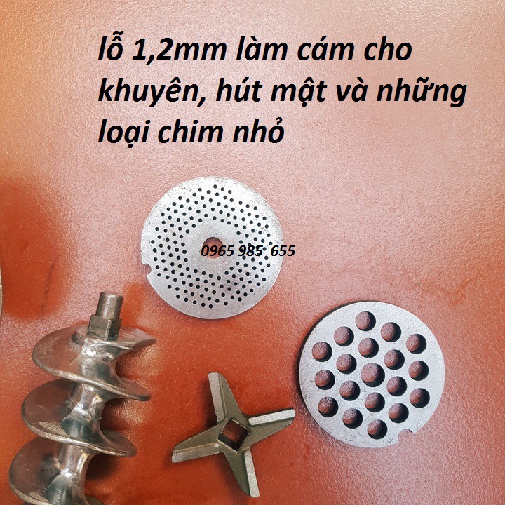 Máy làm cám chim máy đùn cám chim ép hạt cám cho chim chào mào chim khuyên làm bằng nhôm hợp kim loại tốt