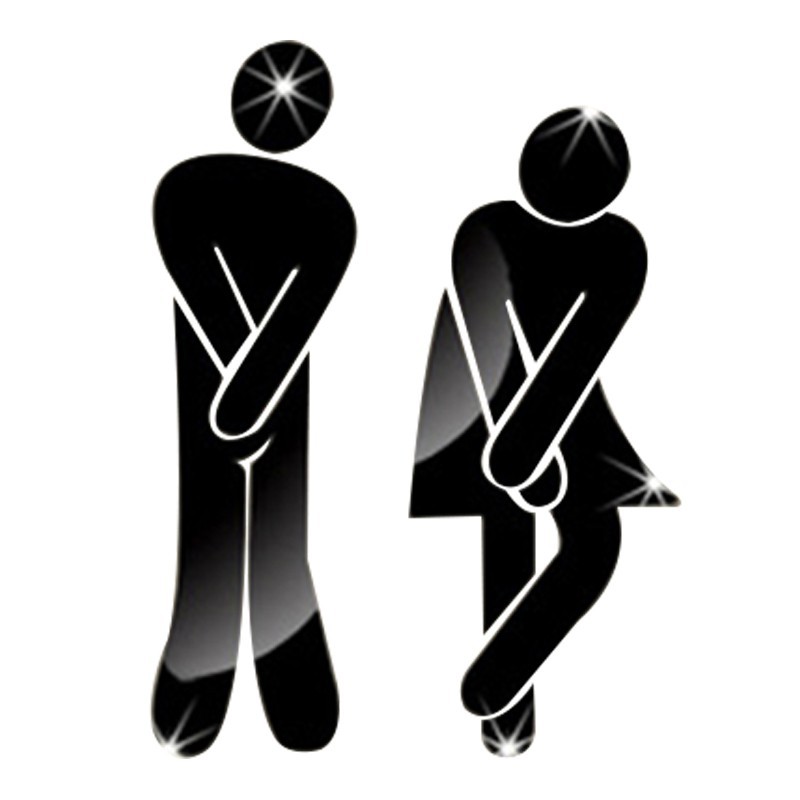 Bộ miếng dán cửa nhà tắm mô hình nam và nữ giới