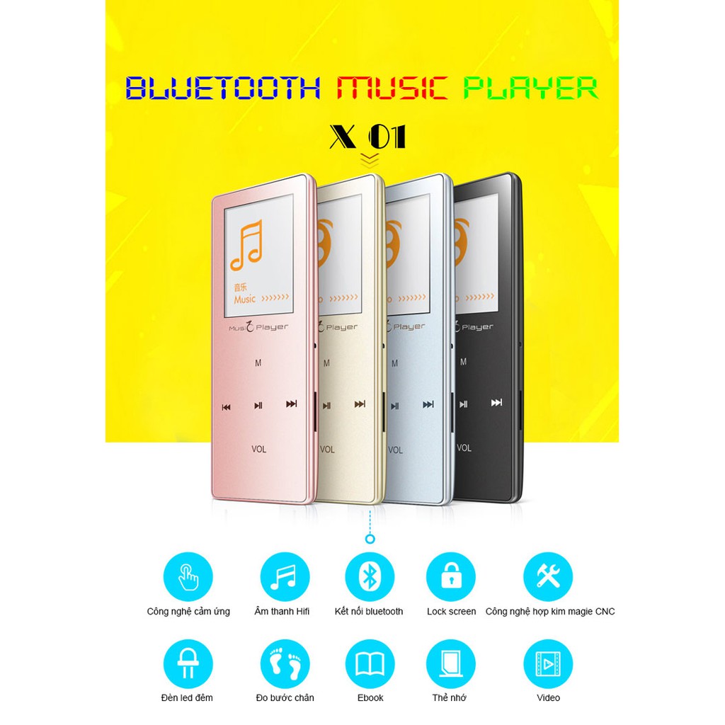 Máy nghe nhạc lossless bluetooth chính hãng Uniscom X01