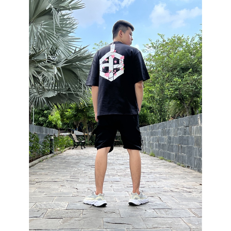 Áo Thun Tay Lỡ Unisex Form Rộng Nam Nữ in OFF cúc HCT chất cotton (đen-trắng) 1hit_shop