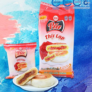 1 túi x 4 cái (400gr) Bánh pía thịt lạp Tân Huê Viên (Date: 75 ngày)