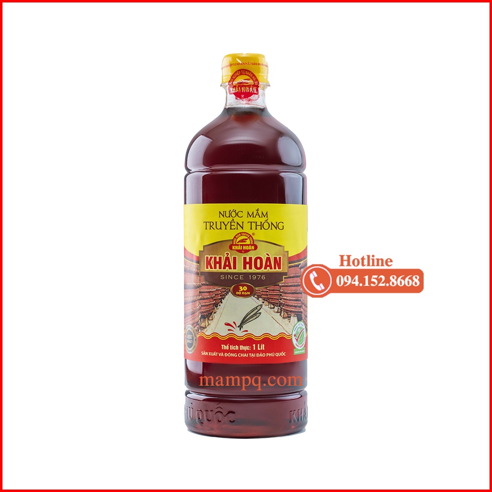 Nước Mắm Khải Hoàn Chai Nhựa 1 Lít 30 Độ Đạm