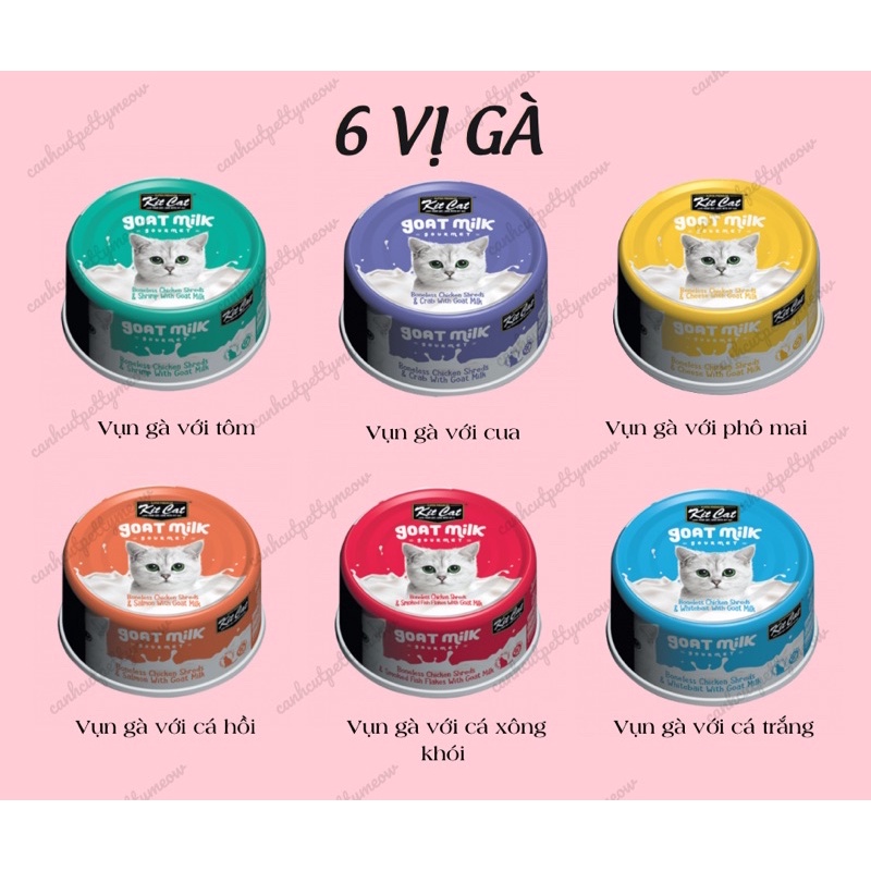 PATE SỮA DÊ TƯƠI KITCAT - KIT CAT GOAT MILK  THƠM NGON CHO MÈO KÉN ĂN