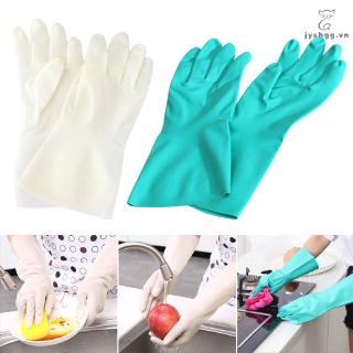 Reusable Dishwashing Nitrile Gloves Latex Gloves White for Kitchen Housework Cleaning