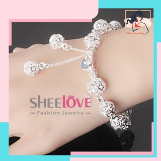 Lắc tay bi MẠ BẠC bí ngô rỗng 8li style hàn quốc bán chạy giá tốt ☀️ sheeloveshop