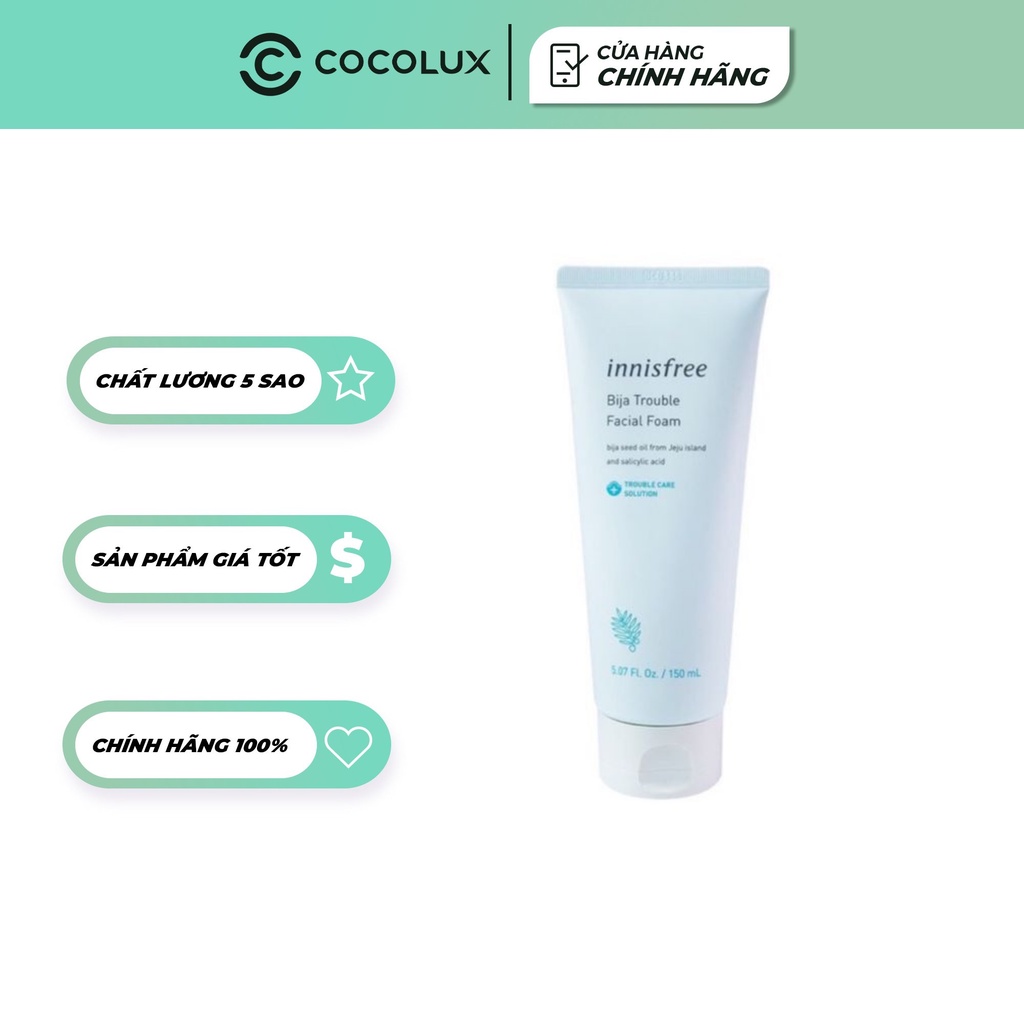 Sữa rửa mặt Innisfree Bija Trouble Facial Foam 150ml -