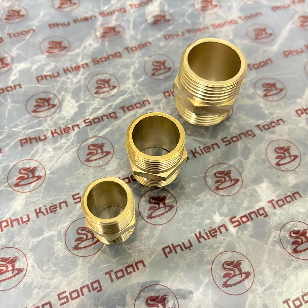 Hai Đầu Ren Ngoài & Kép Nối - Bằng Đồng Thau BSP Hệ G  Man Cút Khớp Nối
