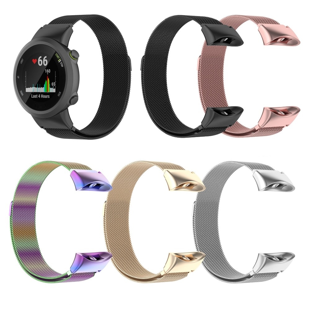 Dây Đeo Kim Loại Nam Châm Siêu Mỏng Chất Lượng Cao Cho Đồng Hồ Thông Minh Garmin Bơi 2 Forerunner 45 45s