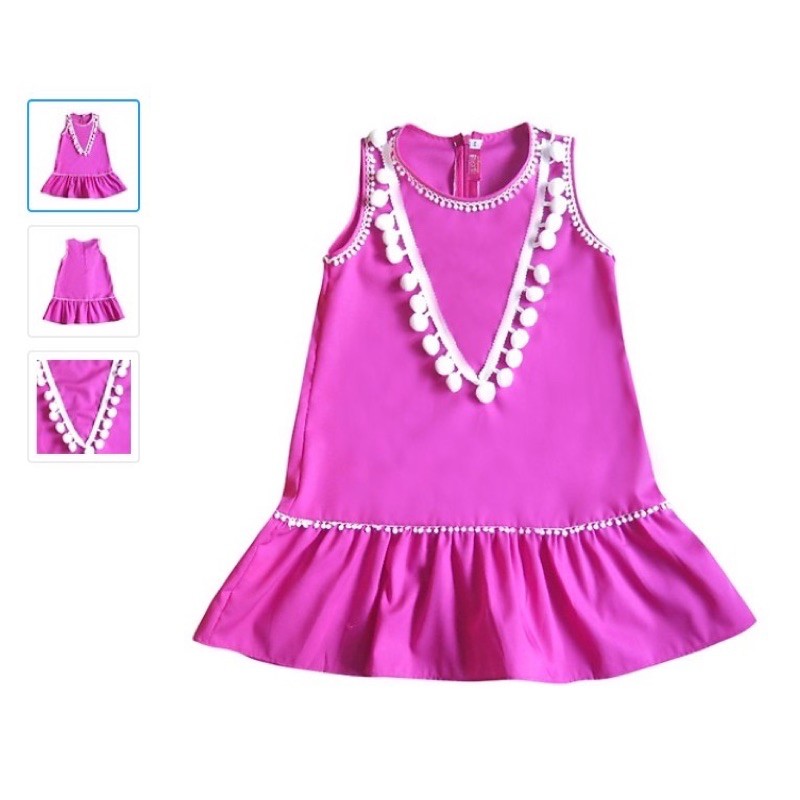 Ren viền tua rua, viền quả pom pom trang trí quần áo,phụ kiện,...
