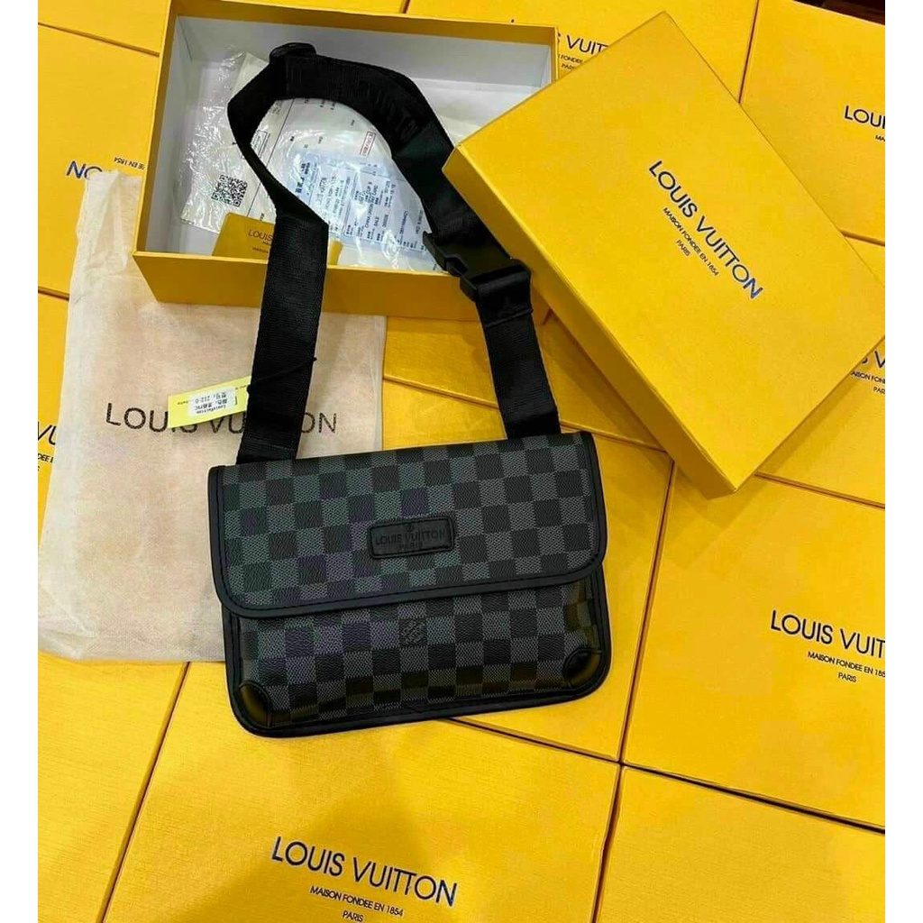 Túi đeo chéo caro nam thời trang giới trẻ hot 2022