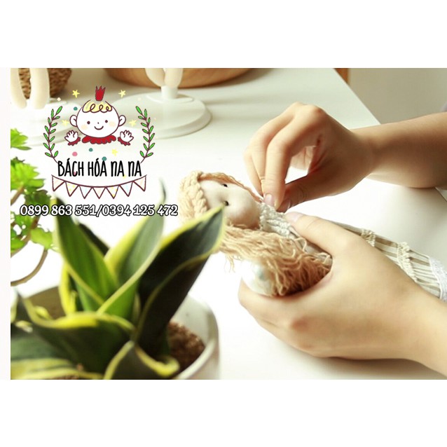 [SIÊU RẺ] DIY Bộ Kit tự may búp bê THIÊN THẦN NHỎ- thú nhồi bông tự làm, búp bê handmade - Handmade Nana Shop