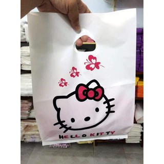 Túi nilong 2 màu kitty bướm