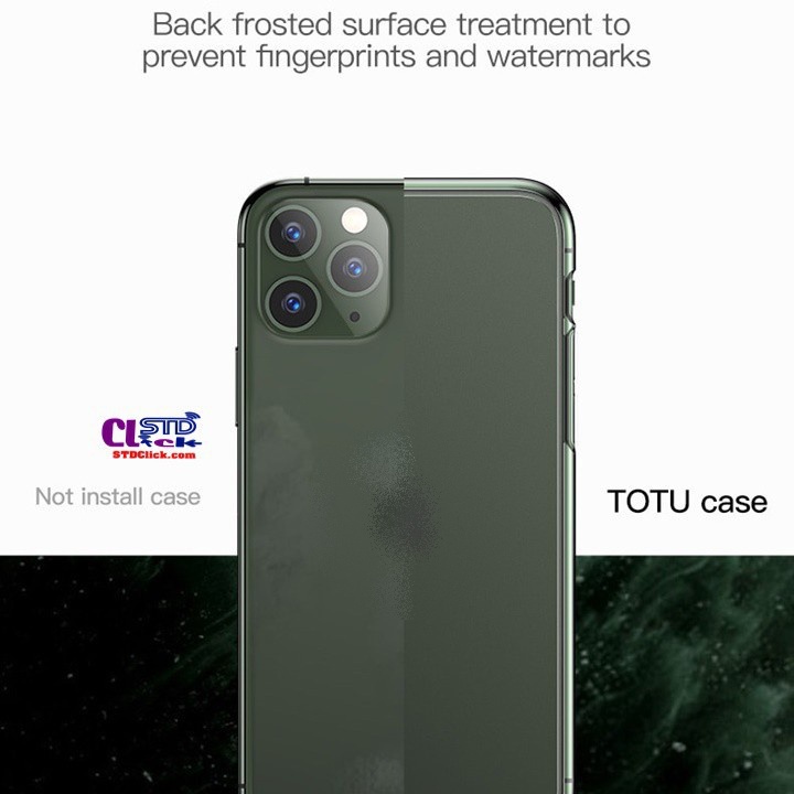 ỐP LƯNG IPHONE 11 PRO MAX - 11 PRO - 11 TOTU CRYSTAL SHEILD LƯNG NHÁM VIỀN DẺO CHÍNH HÃNG HÀNG CHUẨN
