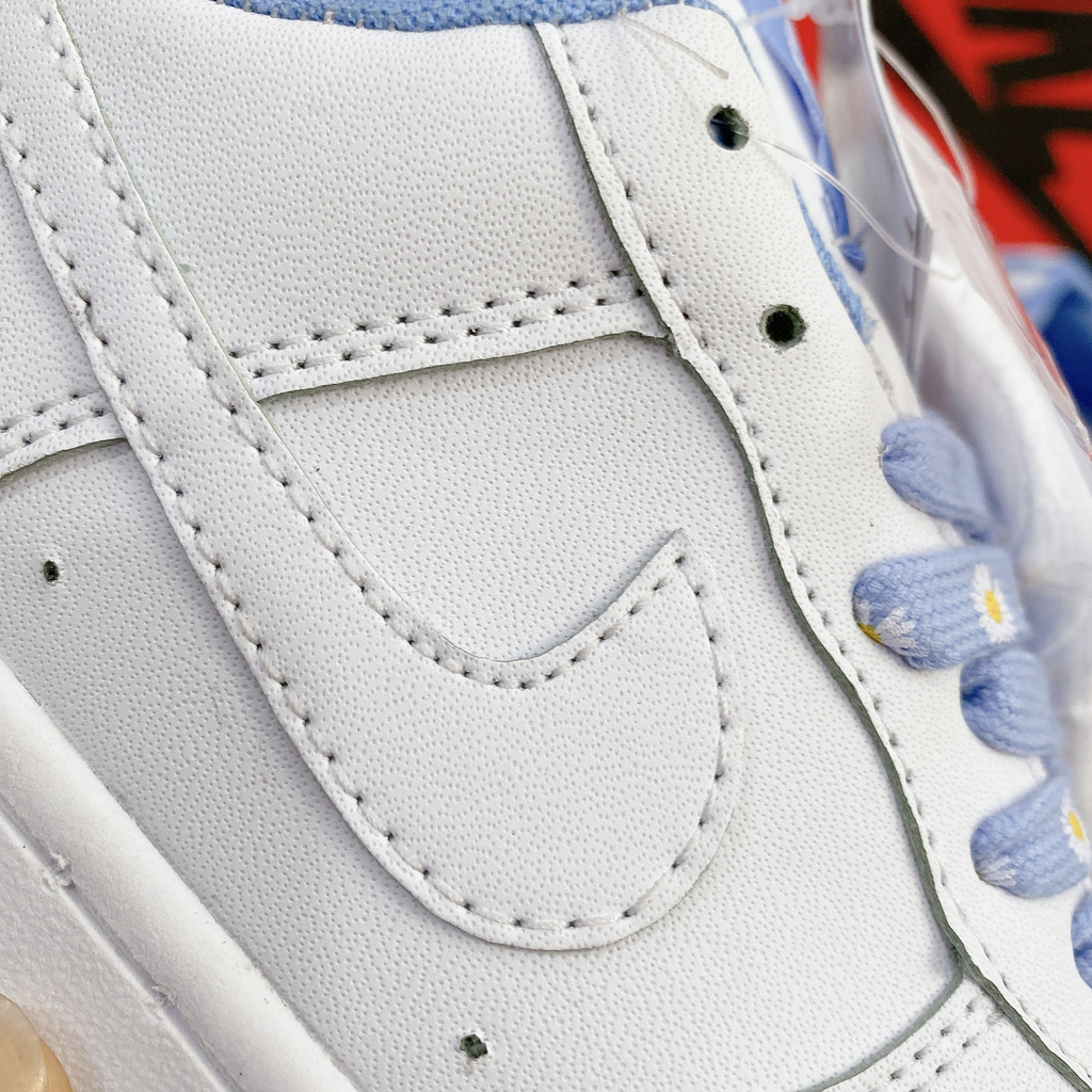 Giày Thể Thao Nữ Ngô Thắng For Hoa Trắng Pha Xanh