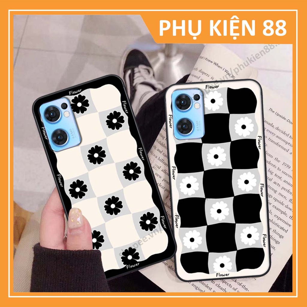 Ốp lưng Oppo Reno7 / Reno7 Z 5G / Reno 7 ốp điện thoại LineBear, bé tóc xù, hoa siêu đẹp