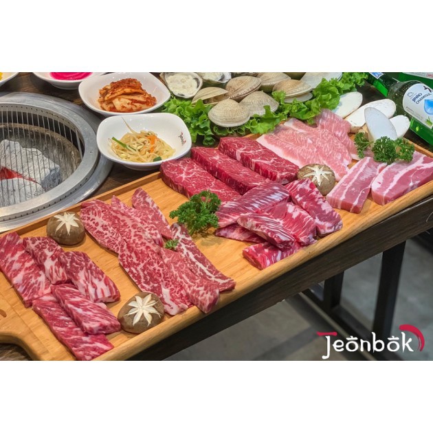 Hà Nội [E-Voucher] Buffet Premium nướng thượng hạng tại nhà hàng Jeonbok ẩm thực Hàn Quốc số 1 tại Hà Nội - Áp dụng buổi