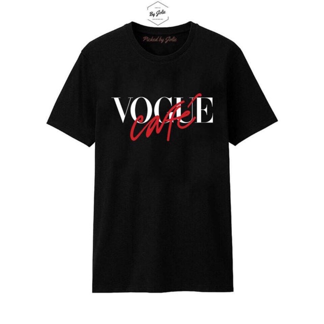 Áo phông unisex &quot;Vogue Cafe&quot; Byjolie chất cotton thoáng mát