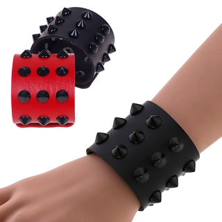 (Hot) Vòng Tay Da Đính Đinh Tán Phong Cách Gothic