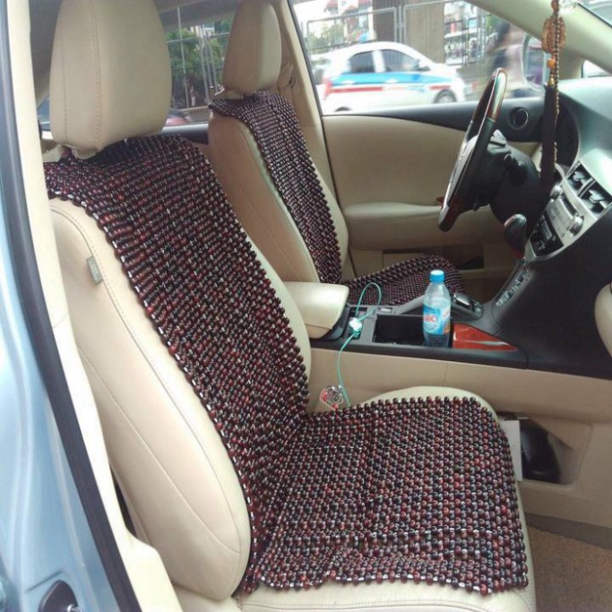 Sản Phẩm Đệm lót ghế massage ô tô, xe hơi hạt gỗ 100% gỗ Trắc tự nhiên cao cấp GT-V (HÀNG LOẠI 1)