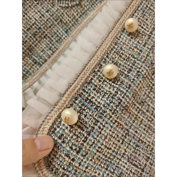 Áo khoác dạ Tweed tiểu thư