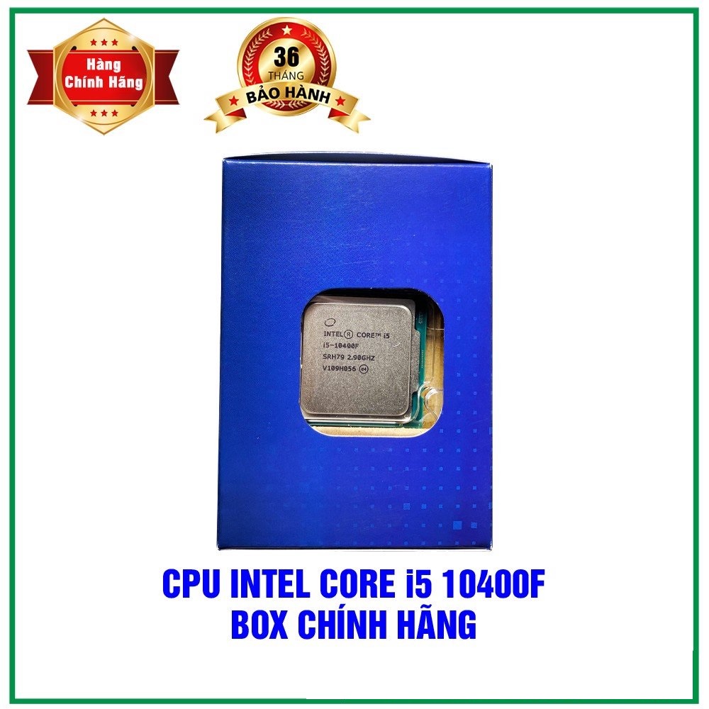 CPU Intel Core i5-10400F (2.9GHz turbo up to 4.3Ghz, 6 nhân 12 luồng, 12MB Cache, 65W) - Socket Intel LGA 1200