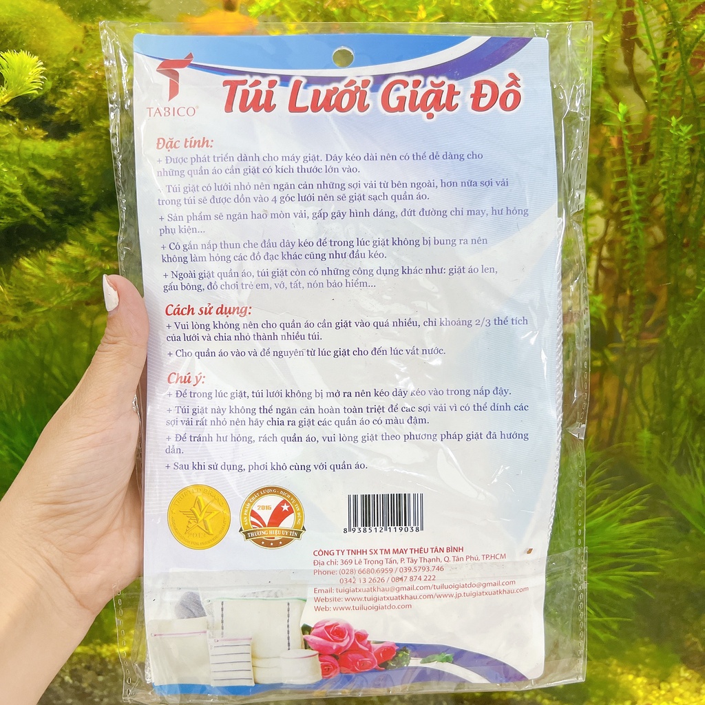 Túi Lưới Giặt Đựng Quần Áo, Đồ Lót Trong Máy Giặt Túi Lớn Size 35x50cm