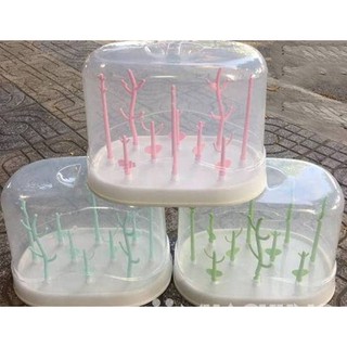 Khay úp bình sữa có nắp đậy