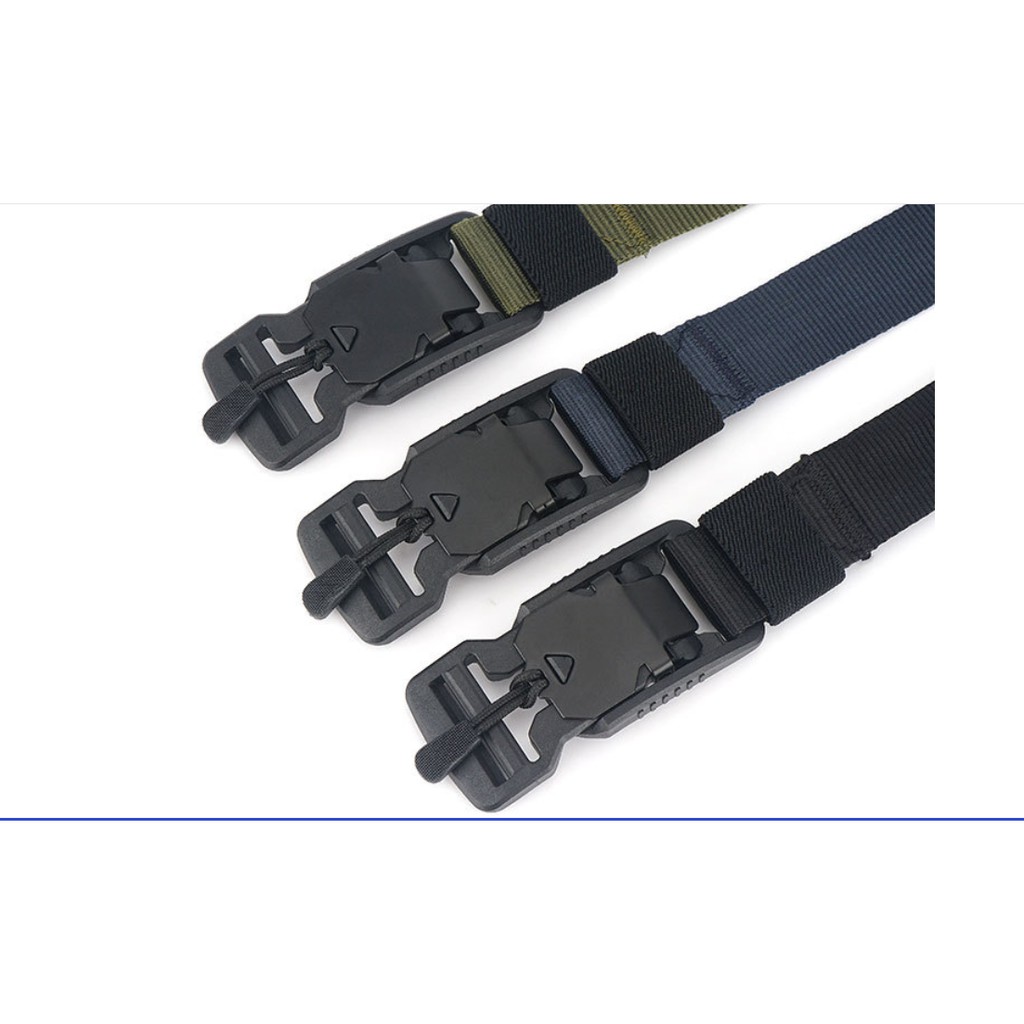 Dây nịt thắt lưng vải bản nhỏ 2.5cm đầu khóa bằng nam châm hít cực dễ thao tác không lo sự cố vải canvas nylon học sinh