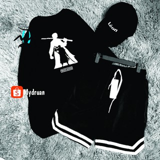 Set quần line 2V + áo thun phản quang onepiece form rộng nam nữ zoro