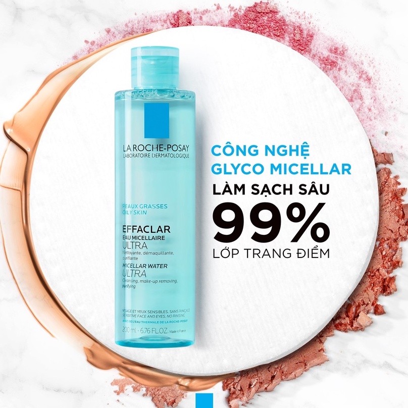 Nước Tẩy Trang La Roche-Posay Cho Da Dầu Mụn / Da Nhạy Cảm Micellar Water Ultra Oliy Skin / Sensitive Skin 200ml - 400ml