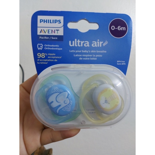 💥 Ti giả Avent Ultra Air, Ultra Soft chỉnh nha đầu dẹt chính hãng