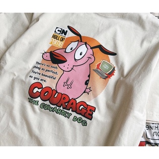 ÁO THUN NAM NỮ { CARTOON NETWORK } CHÓ COURAGE (stupid dog)