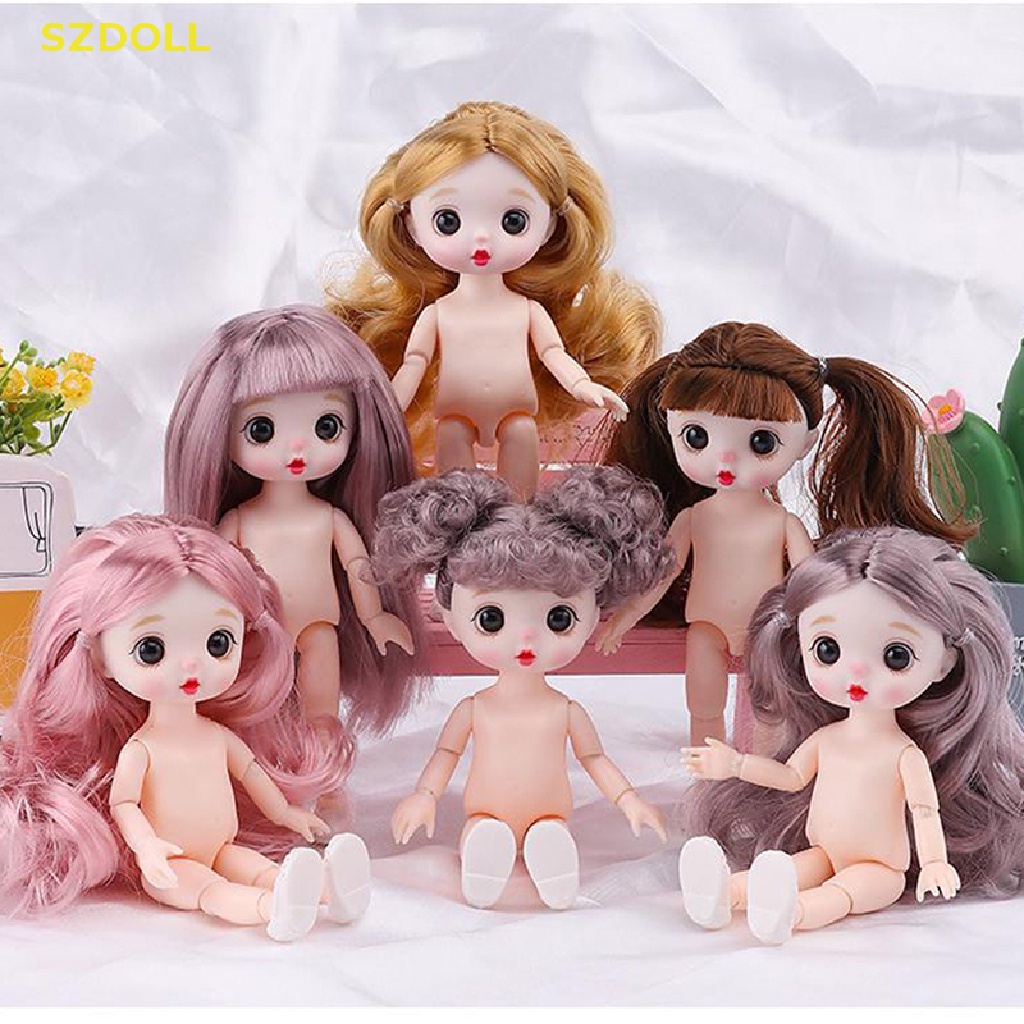 Búp Bê Cơ Thể Người Tỉ Lệ 1 / 8 17cm 13 Khớp Nối Trang Phục Cho Bé Gái