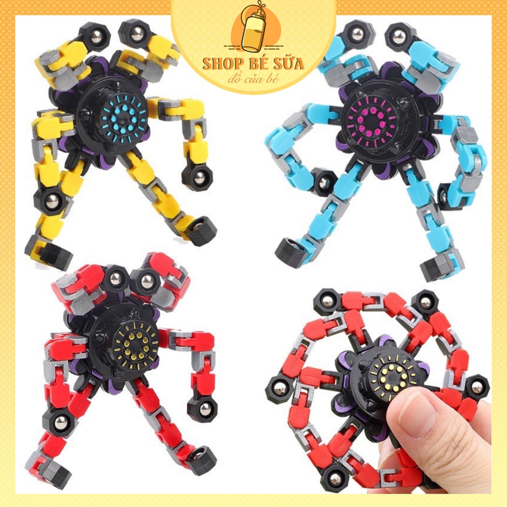 Con Quay Đồ Chơi Spinner, Đồ Chơi Con Quay Robot Biến Hình Thông Minh Cho Bé