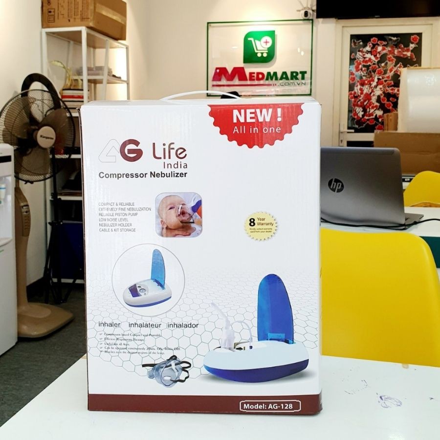 Máy Xông Hút Mũi Họng 2 Trong 1 AG Life Hi Baby Ấn Độ, Có Đồng Hồ Chính Áp Lực, Bảo Hành 08 Năm - Medmart