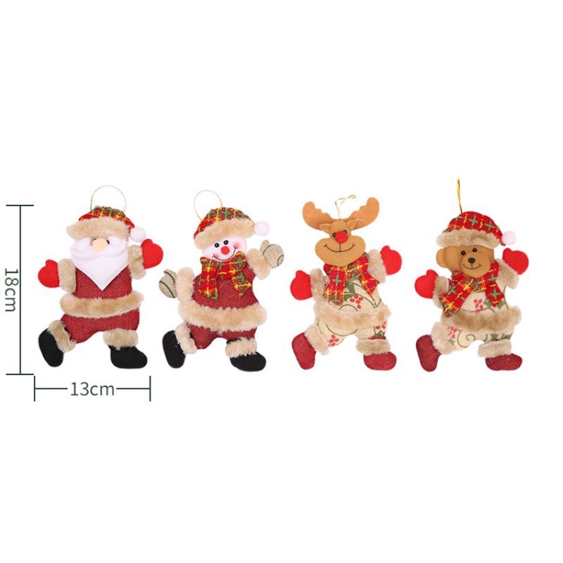 Phụ kiện vải bông treo cây mẫu  trang trí noel giáng sinh