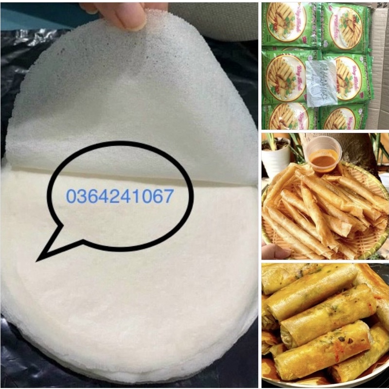 Vo bía đậu xanh hàng trần sz 16 gói 100 lá