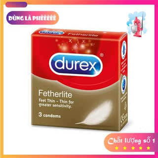 Bao cao su siêu mỏng Durex Fetherlite hộp 3 chiếc