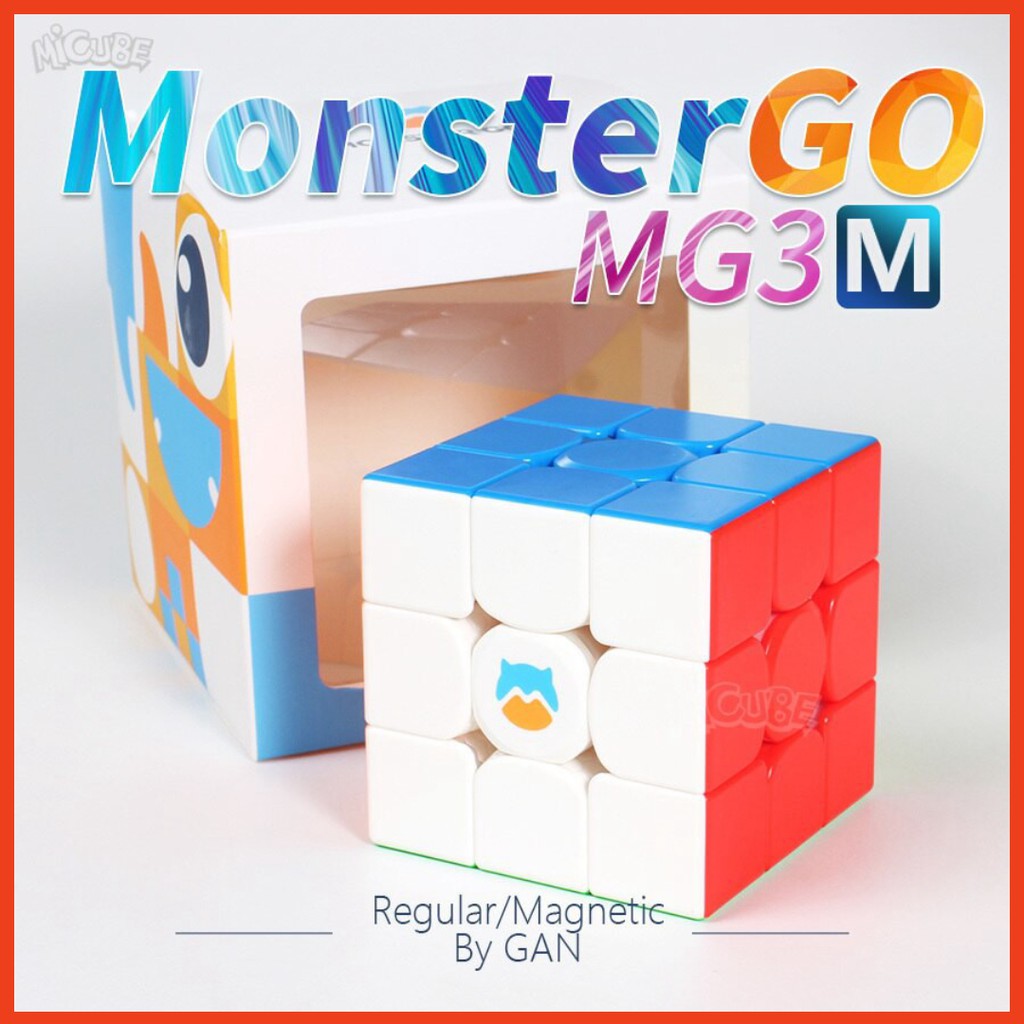 Rubik 3x3x3 Monster Go Stickerless Rubic phiên bản standard/ bản Magnetic (MG3M)