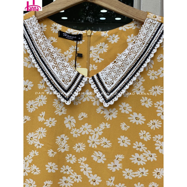 [Size 40 đến 85kg] Đầm bầu công sở vải lụa hoa mềm mát không nhăn co dãn nhẹ tùng đuôi cá dễ thương có size 80kg
