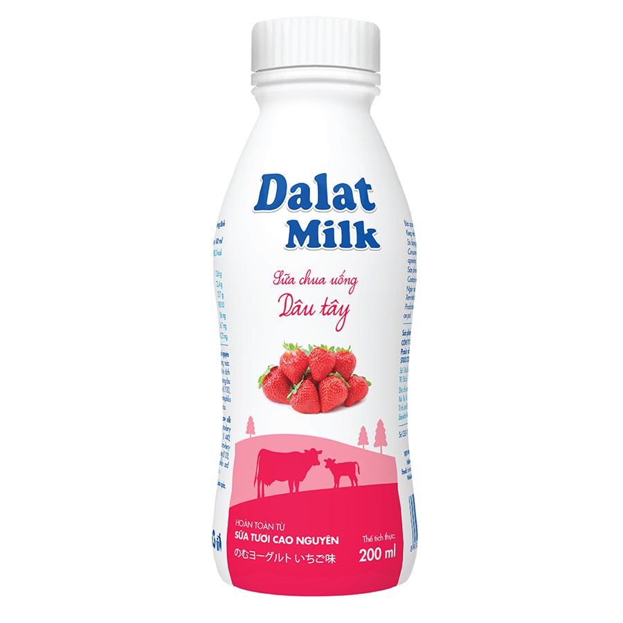 Sữa chua uống Đà Lạt milk 200ml( Giao hỏa tốc Hà Nội)