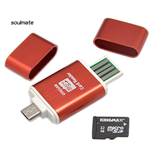 J_2 In 1 Mini Micro USB SD SDXC SDHC TF OTG Card Reader Adapter for Samsung S3 S4