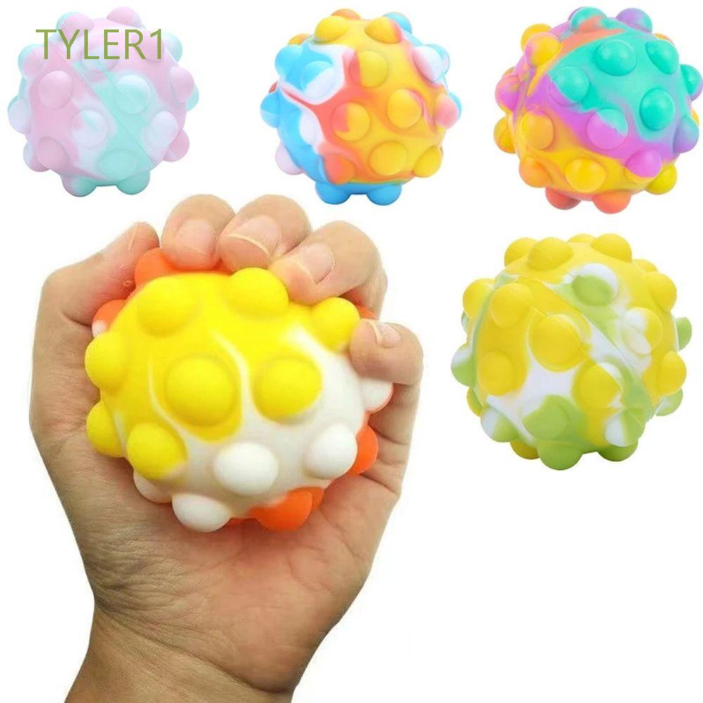 Đồ chơi bóp tay đàn hồi 3D màu cầu vồng dành cho trẻ em hoặc giúp giảm căng thẳng
