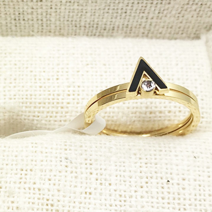 Bộ 2 Nhẫn Chữ V Titan Ko Rỉ TT 2012