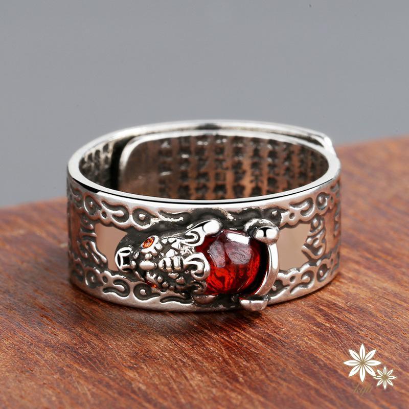 【kifli】 Nhẫn Vàng May Mắn Mặt Hình Trái Tim Phong Cách Cổ Điển Cho Nam