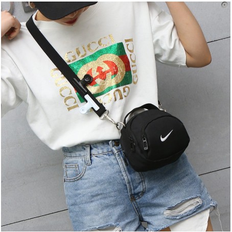 Túi Xách Đeo Vai Hình Vuông Mini Bằng Vải Bạt Thời Trang Thường Ngày Cho Nam Và Nữ