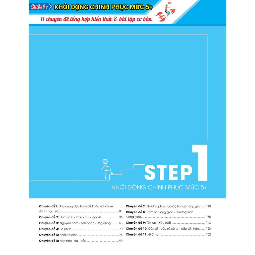 Sách 3 STEP – Tiết lộ bí quyết 3 bước đạt điểm 8+ Toán Học