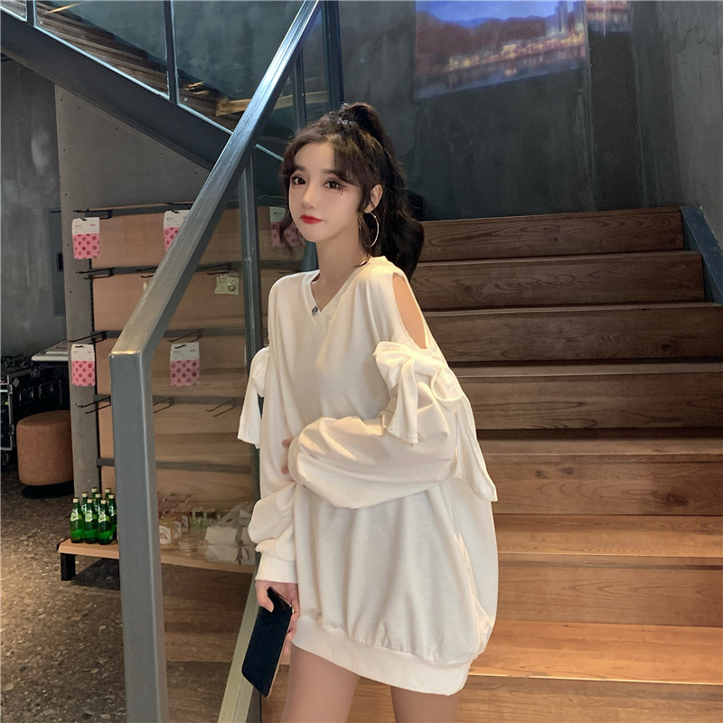 Áo Sweater Dáng Rộng Bằng Vải Nỉ Thời Trang Mùa Thu Cho Nữ | BigBuy360 - bigbuy360.vn