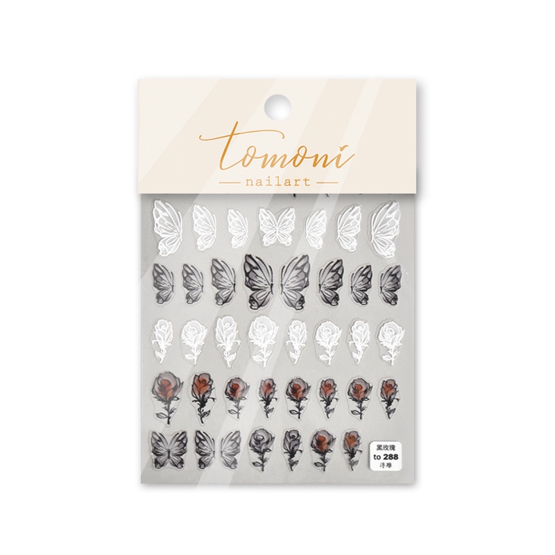 Hình dán nail 5D magico hoa hồng điêu khắc đẹp chất lượng